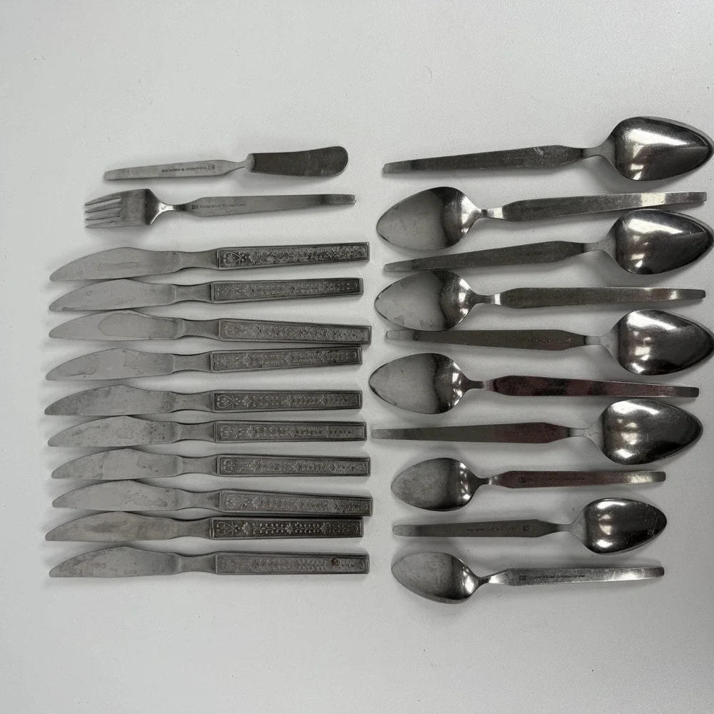 UNITED SILVER RIVIERA Cordova Japan Stainless Steel Flatware Set 22 Pieces